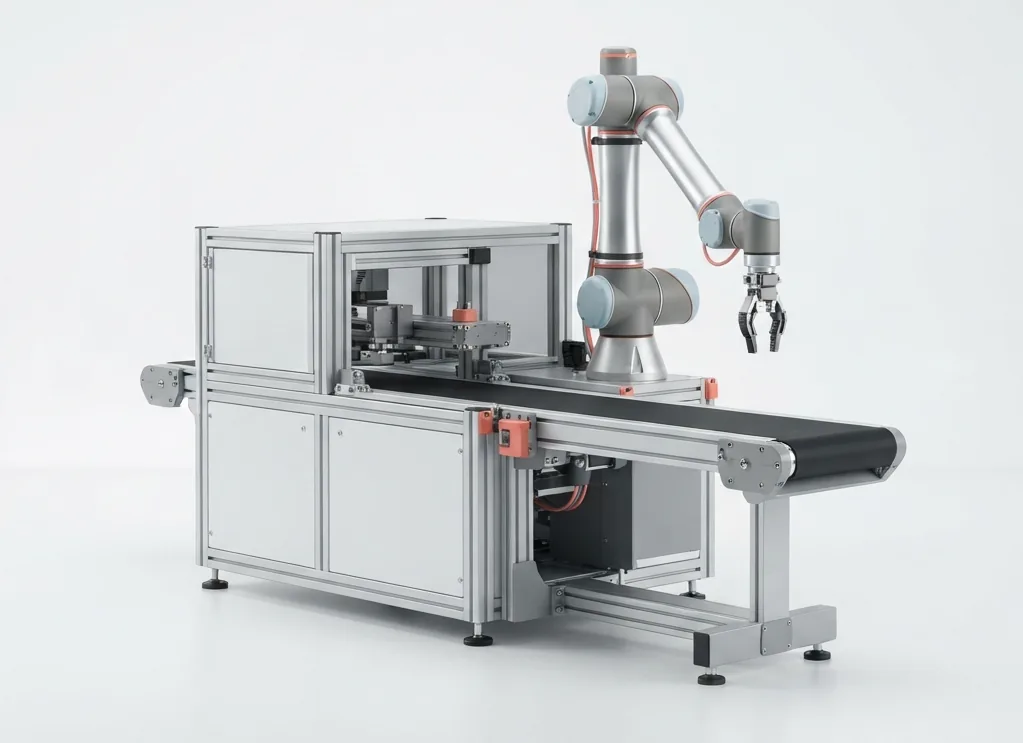 Bras robotisé sur ligne de production